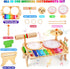 Kids Drum Set for Toddlers - 7 in 1 Montessori Preschool Musical Toys, Drum Kit, Xylophone, Tambourine Birthday Gifts