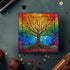 PICKFORU Stained Glass Puzzles for Adults, 1000 Pieces Mosaic Tree of Life Unique Rainbow Jigsaw Puzzle