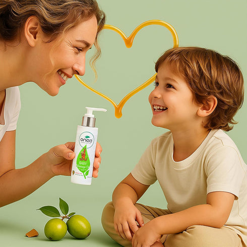 4.2 oz ONEA Baby Massage Oil - Enriched with Australian Botanicals, Sandalwood Oil and Manuka Honey - Hydrates