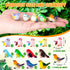SYWHXY 72PCS (11 Miniature Cute Bird Decorative Figurines - Dollhouse Accessories, Mini Resin Birds Toy for Garden