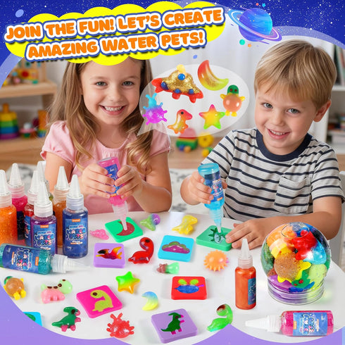 36 24 4+ Magic Water Elf Toy Kit, Water Pets Toys for Kids, Gels & Molds, Aqua Fairy Water Gel Kit Squishy Maker, DIY