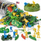 100 Pcs Army Men Toys for Boys with Map in Bucket, World War II Military Toy Soldier Action Figures Playset