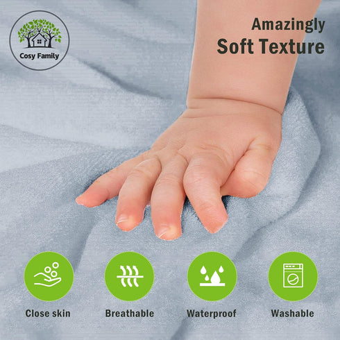 Cosy Family 3 Pack Baby Hooded Towels, Rayon Made from Bamboo, Ultra Soft Unisex Bath Towels for Babies,Toddler,Infant