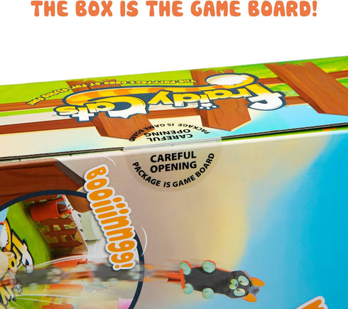 Fraidy Cats Interactive Kids Board Game, Cat Movers Go Flying with Motorized Dog, for 2 to 4 Players