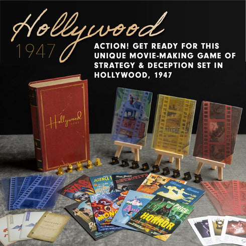 Hollywood 1947 Board Game Deluxe Version - A Movie Making Game for Friends and Family, Ages 14 and Up