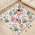 71"x59" Tummy Bunnikins & Clover Baby Mats for Floor, Thicken Soft Play Mat, Foldable and Non Slip One-Piece Crawling