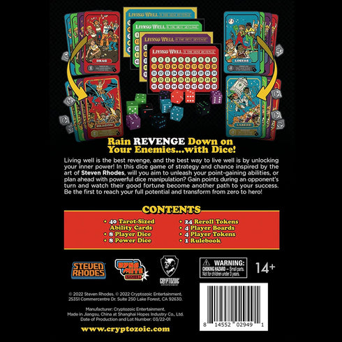 Cryptozoic Entertainment Living Well is The Best Revenge: Steven Rhodes Games VOL. 2, Ages 14+, 2-4 Players
