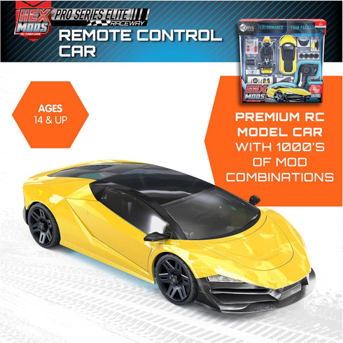 HEXBUG HEXMODS Pro Series Elite Rechargeable Remote Control Car, Buildable Scale Model STEM Toys for Kids & Adults 14+