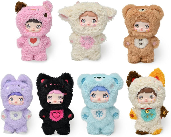 Mckkymi Plush Blind Box, Kawaii Nommi Cute Series Stuffed Blind Box Doll 1PC,