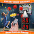 Indoor Mini Basketball Hoop with LED Light/Scoreboard, Over The Door Basketball Toy for Kids