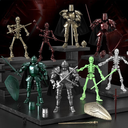 BOZOBO 8pcs 13 13 Set Style3D 13-Action Action Figures Assembly RequiredDIY Multi-Colored Titan Action Figure