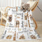 Novusopt Personalized Sloth Baby Blanket - Custom Name Receiving Blanket for Boys, Newborn