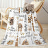 Novusopt Personalized Sloth Baby Blanket - Custom Name Receiving Blanket for Boys, Newborn