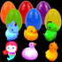 JOYIN 6 Pcs Pre-Filled Easter Eggs with Light-up Floating Bath Toys for