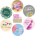 easykart 500 Happy Birthday Stickers, 6 Unique Foiling Designs for Kids Birthday Party Decoration, 1.5 Inch (1 Roll)