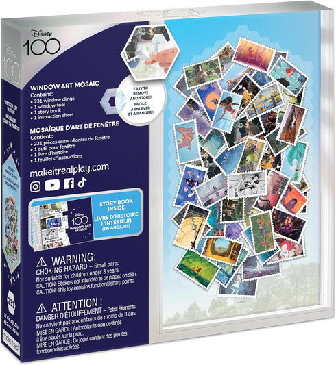 Make It Real: Window Art, Disney Classic Animation Stamps, DIY, Clings Can be Reused and Reorganized, Hassle-Free Fun, for Ages 8 and up