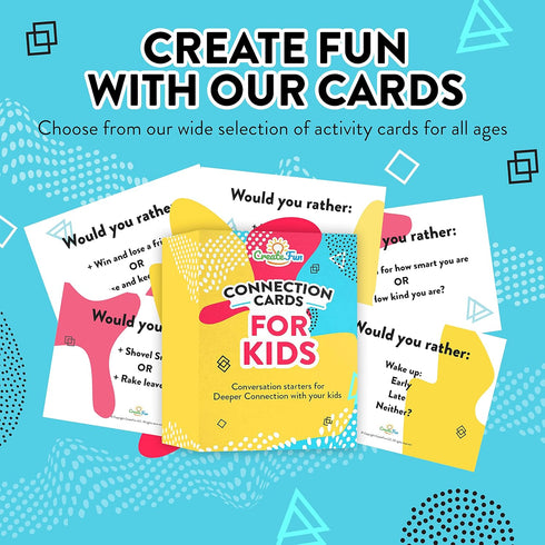 CreateFun Summer Fun Activities for Kids, 101 Playful Conversation Cards for Ages 3+ to Build Confidence