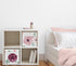 Set 2 Sweet Jojo Designs Burgundy Watercolor Floral Foldable Fabric Storage Cube Bins Boxes Organizer Toys Kids Baby