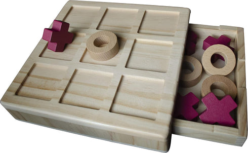 TIC TAC Toe Wooden Board - Classic Family Strategy Game, Outdoor Game