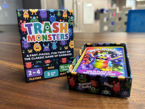 Big Monster Games 3 Trash Monsters - Card Game, Easy Number Sequencing Game with Fun Monsters | Ages and up | Kids