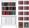Chivertion 1:12 Scale Dollhouse Miniature Wooden Bookshelf Bookcase with 48 Pcs Miniature Books