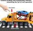 Dwi Dowellin Toy Truck Transport Cars Carrier with Racing Car for Kids Toddlers, Birthday Gifts for Boys Age 3-6