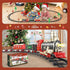 Set 4-8 20-Piece Set JQ JUQU Electric Train for Kids Ages with Lights and Music - Toy Train and Tracks for Children