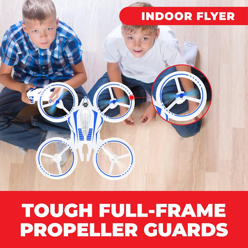 Force1 UFO 4000 Mini Drone for Kids - LED Remote Control Quadcopter, 2 Batteries, 360 Flips, 2 Speed