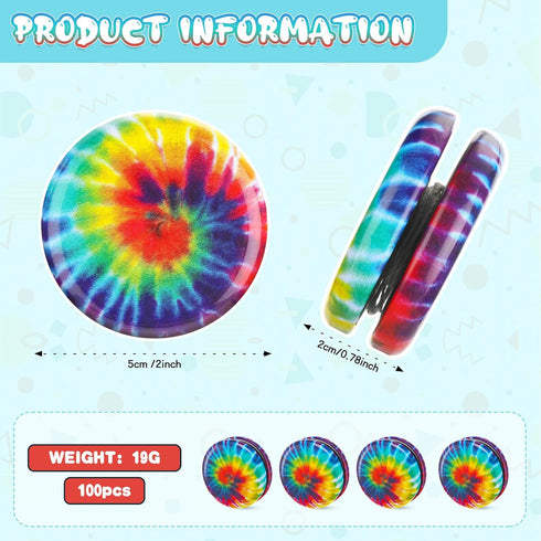 Lenwen Yoyos for Kids - Beginners Metal Yo Yo Toys with Colorful Designs, 100 Pcs for Parties