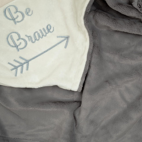 Luxuriously Soft Luxury Cuddle Minky Baby Blanket Super Soft Double Layer Embroidered Faux Fur Nursery Bed Blanket