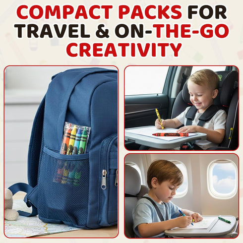Packs 20 Packs 4 (80 Count) Lucky Art Extra Long Crayon of Colors Non-Toxic Kids Crayons, Perfect for Restaurants