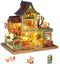 DIY Miniature Dollhouse Kit by GuDoQi, Tiny House 1:24 Scale with Music, Great Handmade Crafts Gift