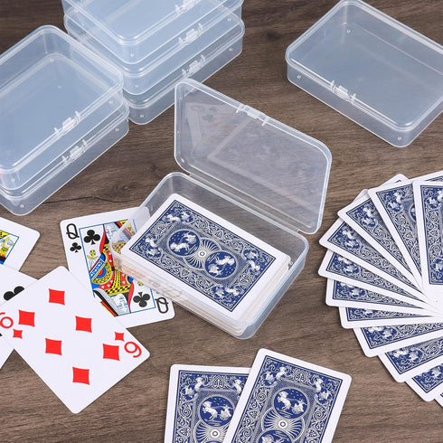 12 PCS Clear Playing Card Case - Acrylic Card Deck Box for Game Cards, Beads, and Small Accessories