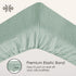 Set 2 52x28x9 Crib Mattress Sheet of Green & Beige, Premium Muslin Cotton, Fitted Crib Sheets Snugly, Breathable & Soft
