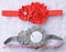 QandSweet Baby Girl Headbands with Polygonal Flower Inlay Rhinestone, 10 Pack