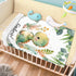 Novusopt 30 40 Personalized Baby Blanket,Custom Dino Blanket Girl Boy-Dinosaur Customized Baby Blanket with Name,Kids