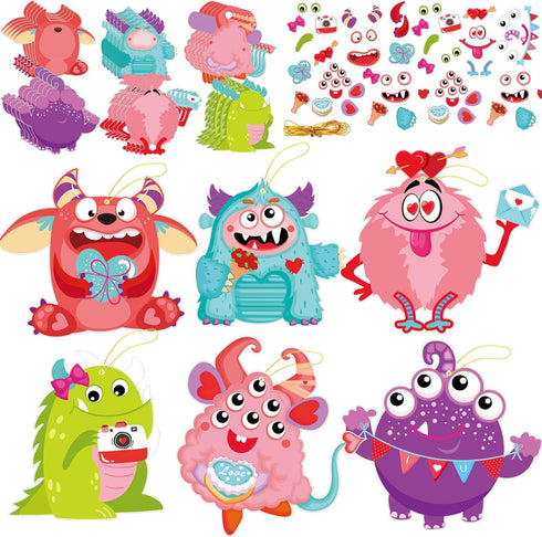party greeting Valentine's Day Monster Craft Kits for Kids, DIY Monster Ornament