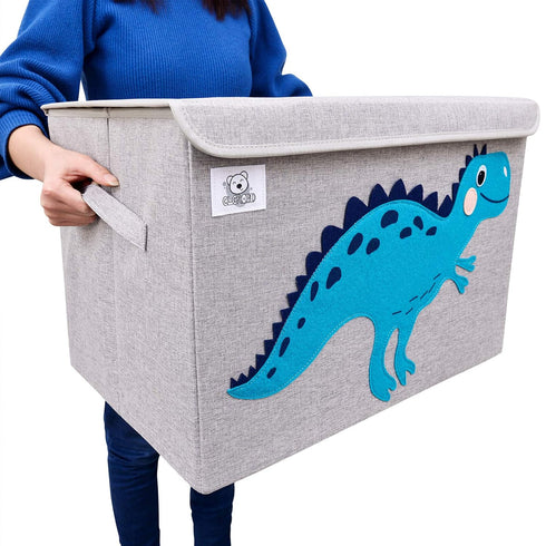 CLCROBD Foldable Large Kids Toy Chest with Flip-Top Lid, Collapsible Fabric Storage Organizer for Toddler Nursery, Zebra