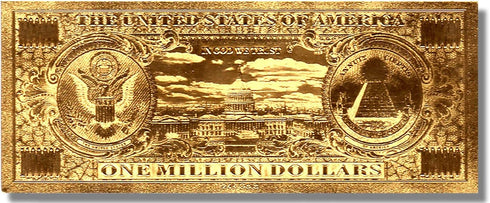 American Art Classics Gold Million Dollar Bill Commemorative
