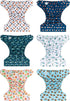 Pack 13 3-5 6 Pack 6pcs babygoal Large Cloth Diapers of for Year Toddlers, Cloth Diaper Covers with Inserts and Wet
