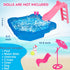BETTINA Pool Playset with Glam Pool, Slide, Beach Chair, Umbrella, Dog for 12 Inch Dolls