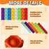 Candisplay (16PCS) Giant Pop Blocks Bubble Premium Silicone Pop Fidget Blocks for Endless Joy and Education - Vibrant