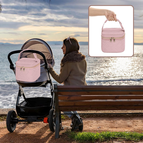 Pack 4 5 Fasrom Breastmilk Cooler Bag with Ice Fits Baby Bottles up to Ounce, Insulated Baby Bottle Bag for Nursing