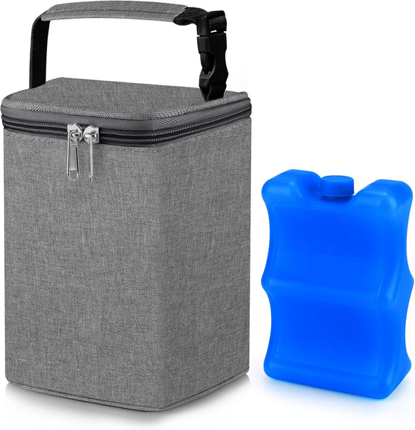 Accmor Breastmilk Cooler Bag with Ice Pack, Baby Bottle Cooler Bags, Insulated