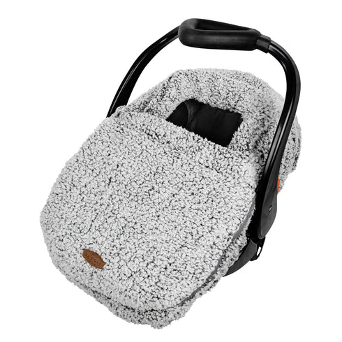 JJ Cole Winter Baby Car Seat Cover with Warm Sherpa Lining for Baby Seat or Stroller - Cuddly Gray