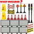 Pasacho City Road Signs Bricks Accessories, Mini Traffic Cones & Crosswalk Signal Toys for Kids Building Blocks