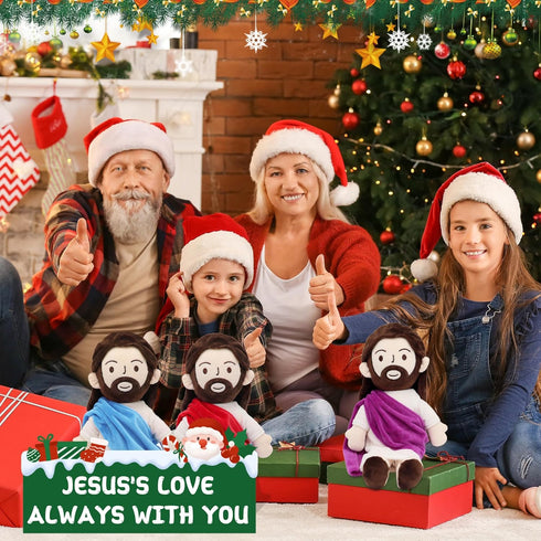 13" Yelakey Jesus Plush Jesus Stuffed Doll Religious Easter Gifts for Kids Party Favors (Blue)