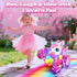 Zmpolir Lights,360Rotation 3 4 5 6 7 8 9 10 Unicorn RC Cars for Girl Toys with Glowling Crystal Wings &Eyes Remote