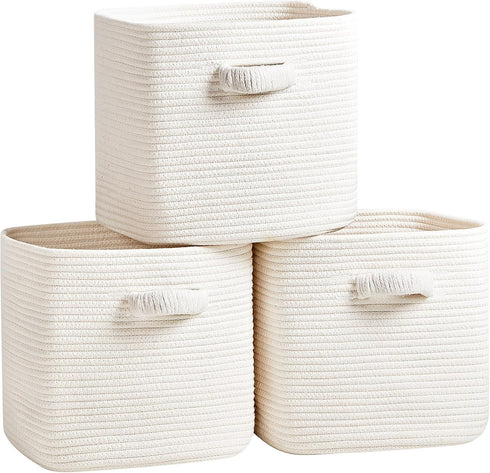 RUNKA Storage Cube Baskets - 3 Pack - 11 inch Square Baskets