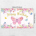 Tatuo Butterfly Happy Birthday Backdrop 6x4ft, Pink Butterfly Party Decorations for Baby Shower